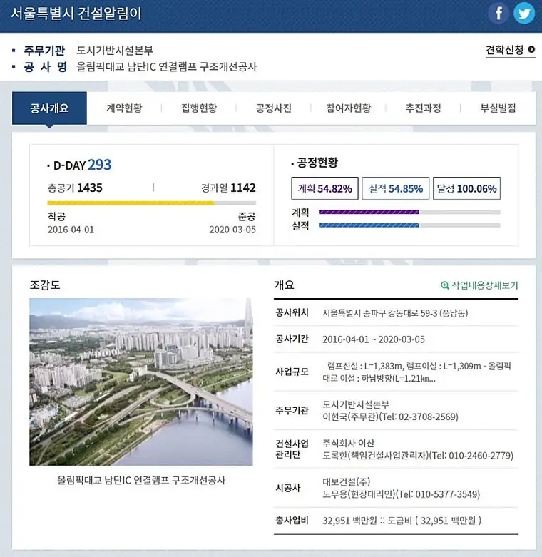 건설알리미로 서초/강남/송파/강동 공사진행사항 파악하기 (부제:강남순환고속도로, 5호선연장, 8호선연장) — 사진 11